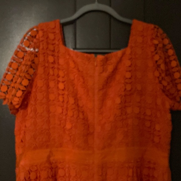 NWT: Talbots Elegant Orange Lace Dress (size 18) - Picture 4 of 6
